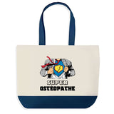 Sac de shopping bleu Super Ostéopathe