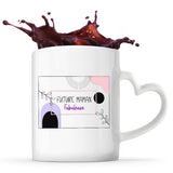 Mug anse coeur Future Maman Fabuleuse
