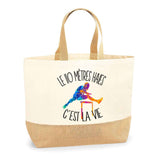Sac Jute Fête des Mères Fêtes des Pères Mamie Papi Famille Idée Cadeau anniversaire Noël Travail Boulot Métier Départ Retraite Collègue Femme Homme