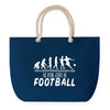 Sac de plage Bleu anse corde Né pour Football