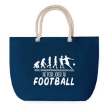 Sac de plage Bleu anse corde Né pour Football