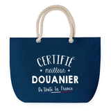 Sac de plage Bleu anse corde Certifié meilleur Douanier