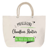 Sac Fête des Mères Mamie Famille Idée Cadeau anniversaire Noël Travail Boulot Métier Départ Retraite Collègue Femme cabas shopping plage