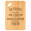 Planche bambou gravée personnalisée homme idée cadeau Fête des Pères apéro 30×20 prénom cuisine plateau fromage anniversaire noel papa papi 