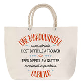 Sac Fête des Mères Mamie Famille Idée Cadeau anniversaire Noël Travail Boulot Métier Départ Retraite Collègue Femme cabas shopping plage