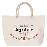 Sac Fête des Mères Mamie Famille Idée Cadeau anniversaire Noël Travail Boulot Métier Départ Retraite Collègue Femme cabas shopping plage
