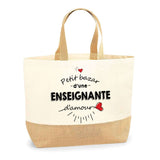 Sac Jute Fête des Mères Fêtes des Pères Mamie Papi Famille Idée Cadeau anniversaire Noël Travail Boulot Métier Départ Retraite Collègue Femme Homme