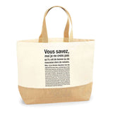 Sac Jute Fête des Mères Fêtes des Pères Mamie Papi Famille Idée Cadeau anniversaire Noël Travail Boulot Métier Départ Retraite Collègue Femme Homme