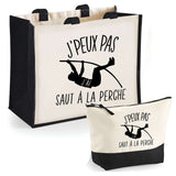 Cabas homme ou femme sac plage ou shopping tote bag pochette trousse Idée cadeau original pour anniversaire Noël travail départ retraite collègue famille fete des mères fetes des pères papa maman mamie papi