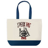 Sac de shopping bleu J'peux pas Je t'aime pas