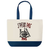 Sac de shopping bleu J'peux pas Je t'aime pas