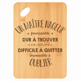 Planche bambou gravée personnalisée homme idée cadeau Fête des Pères apéro 30×20 prénom cuisine plateau fromage anniversaire noel papa papi 