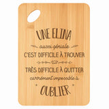 Planche bambou gravée personnalisée femme idée cadeau Fête des Mères apéro 30×20 prénom cuisine plateau fromage anniversaire noel maman mamie