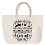 Sac Fête des Mères Mamie Famille Idée Cadeau anniversaire Noël Travail Boulot Métier Départ Retraite Collègue Femme cabas shopping plage