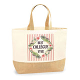 Sac Jute Fête des Mères Fêtes des Pères Mamie Papi Famille Idée Cadeau anniversaire Noël Travail Boulot Métier Départ Retraite Collègue Femme Homme