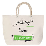 Sac Fête des Mères Mamie Famille Idée Cadeau anniversaire Noël Travail Boulot Métier Départ Retraite Collègue Femme cabas shopping plage