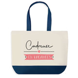 Sac de shopping bleu Cadreuse en Vacances