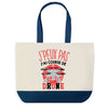 Sac de shopping bleu J'peux pas Course de Drone