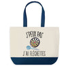 Sac de shopping bleu J'peux pas Flechettes