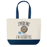 Sac de shopping bleu J'peux pas Flechettes