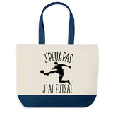 Sac de shopping bleu J'peux pas Futsal