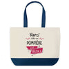 Sac de shopping bleu Merci Pompière Géniale