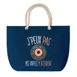 Sac de plage Bleu anse corde J'peux Pas Vinyles