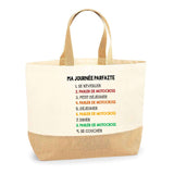 Sac Jute Fête des Mères Fêtes des Pères Mamie Papi Famille Idée Cadeau anniversaire Noël Travail Boulot Métier Départ Retraite Collègue Femme Homme