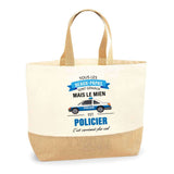 Sac Jute Fête des Mères Fêtes des Pères Mamie Papi Famille Idée Cadeau anniversaire Noël Travail Boulot Métier Départ Retraite Collègue Femme Homme