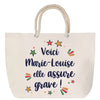 Sac Fête des Mères Mamie Famille Idée Cadeau anniversaire Noël Travail Boulot Métier Départ Retraite Collègue Femme cabas shopping plage
