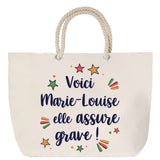 Sac Fête des Mères Mamie Famille Idée Cadeau anniversaire Noël Travail Boulot Métier Départ Retraite Collègue Femme cabas shopping plage