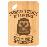 Planche bambou gravée personnalisée femme idée cadeau Fête des Mères apéro 30×20 prénom cuisine plateau fromage anniversaire noel maman mamie
