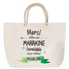 Sac Fête des Mères Mamie Famille Idée Cadeau anniversaire Noël Travail Boulot Métier Départ Retraite Collègue Femme cabas shopping plage