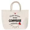 Sac Fête des Mères Mamie Famille Idée Cadeau anniversaire Noël Travail Boulot Métier Départ Retraite Collègue Femme cabas shopping plage