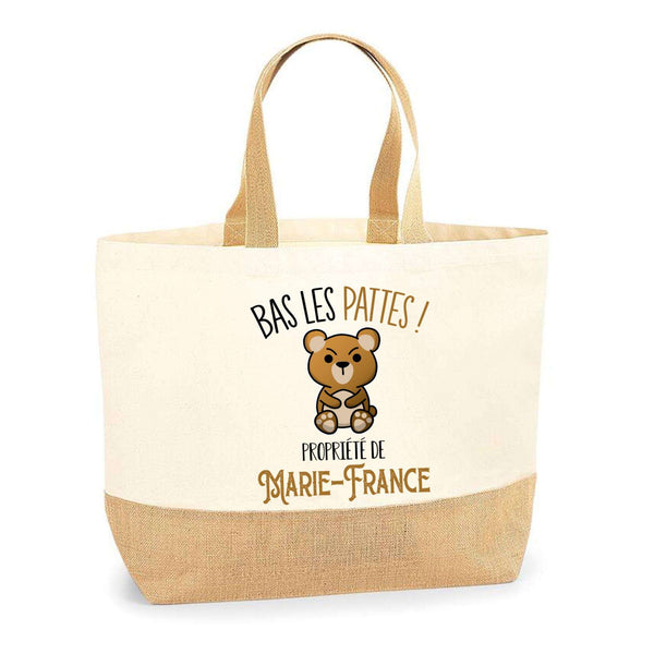 Sac Jute Fête des Mères Fêtes des Pères Mamie Papi Famille Idée Cadeau anniversaire Noël Travail Boulot Métier Départ Retraite Collègue Femme Homme
