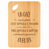 Planche bambou gravée personnalisée homme idée cadeau Fête des Pères apéro 30×20 prénom cuisine plateau fromage anniversaire noel papa papi 