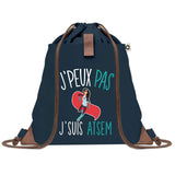 sac a dos bleu coton recycle avec pochette idee cadeau originale pour collegue ami prof ou membre de la famille cadeau mixte noel anniversaire secret santa ou depart au travail sac leger pratique et ecologique design breton moderne