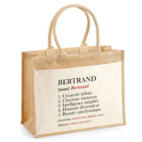Sac Fête des Pères Papa Papi Frère Homme Famille Idée Cadeau anniversaire Noël Travail Boulot Métier Départ Retraite Collègue cabas 