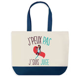 Sac de shopping bleu J'peux pas Juge
