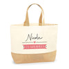 Sac Jute Fête des Mères Fêtes des Pères Mamie Papi Famille Idée Cadeau anniversaire Noël Travail Boulot Métier Départ Retraite Collègue Femme Homme
