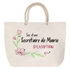 Sac Fête des Mères Mamie Famille Idée Cadeau anniversaire Noël Travail Boulot Métier Départ Retraite Collègue Femme cabas shopping plage