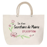 Sac Fête des Mères Mamie Famille Idée Cadeau anniversaire Noël Travail Boulot Métier Départ Retraite Collègue Femme cabas shopping plage