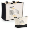 Cabas femme sac plage ou shopping tote bag pochette trousse Idée cadeau original pour anniversaire Noël travail départ retraite collègue famille fete des mères maman mamie