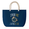 Sac de plage Bleu anse corde J'peux Pas Bitcoin Cryptomonnaie