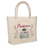 Sac Fête des Mères Mamie Famille Idée Cadeau anniversaire Noël Travail Boulot Métier Départ Retraite Collègue Femme cabas shopping plage