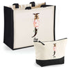 Cabas femme sac plage ou shopping tote bag pochette trousse Idée cadeau original pour anniversaire Noël travail départ retraite collègue famille fete des mères maman mamie