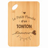 Planche bambou gravée personnalisée homme idée cadeau Fête des Pères apéro 30×20 prénom cuisine plateau fromage anniversaire noel papa papi 