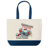 Sac de shopping bleu Radiologue Koala à la Plage