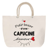 Sac Fête des Mères Mamie Famille Idée Cadeau anniversaire Noël Travail Boulot Métier Départ Retraite Collègue Femme cabas shopping plage