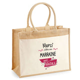 Sac Fête des Mères Mamie MAman Soeur Femme Famille Idée Cadeau anniversaire Noël Travail Boulot Métier Départ Retraite Collègue Femme cabas shopping plage